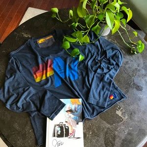 Aviator Nation Crop Logo Long Sleeve Crew